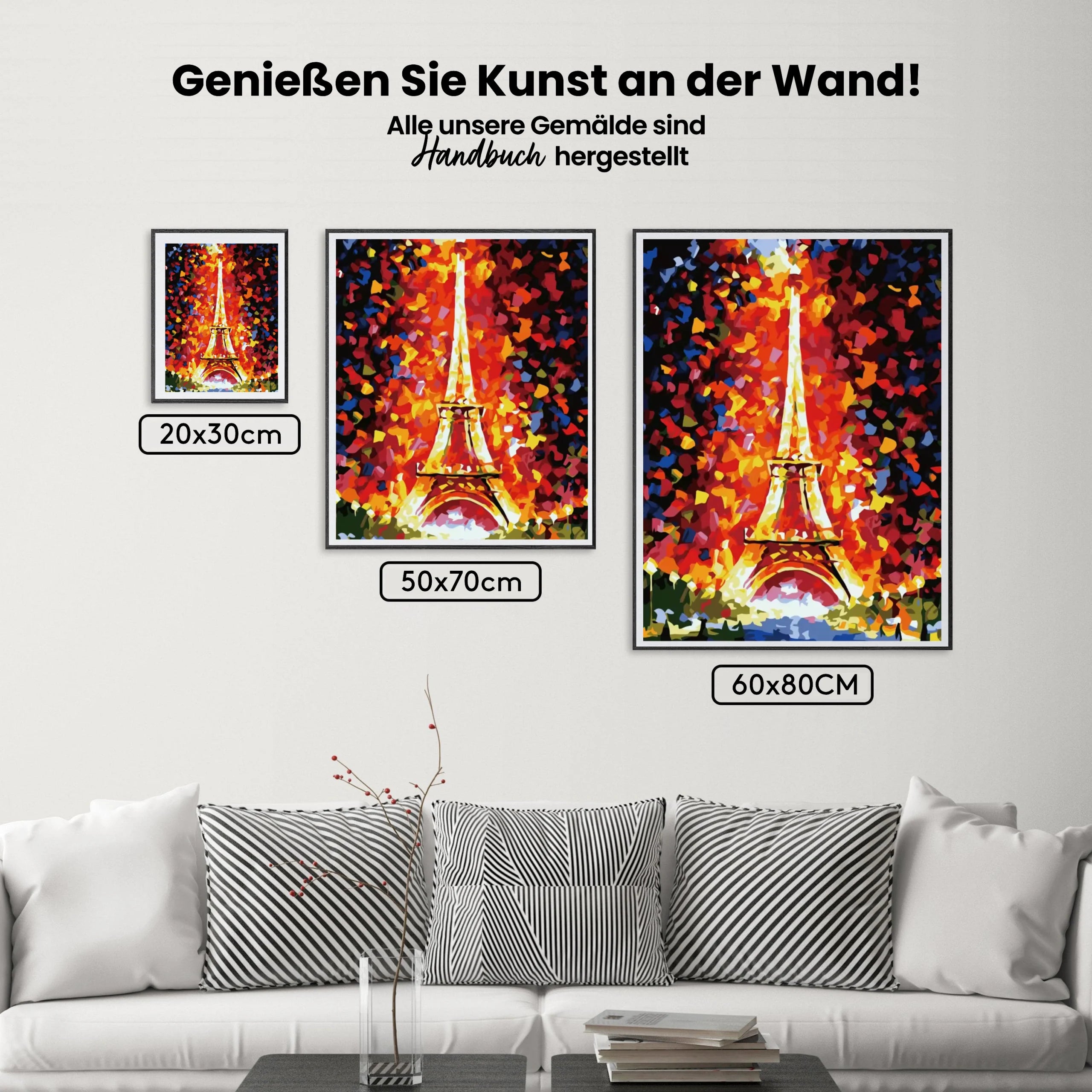 Malen nach Zahlen – Eiffelturm Pointillismus