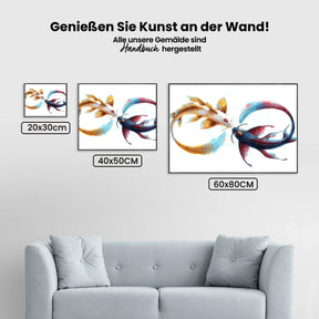 Malen nach Zahlen – Ewige Bindung Koi