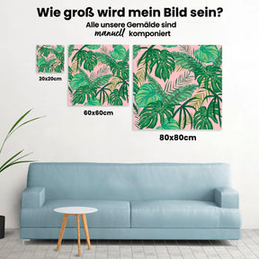Malen nach Zahlen – Exotische Blätter