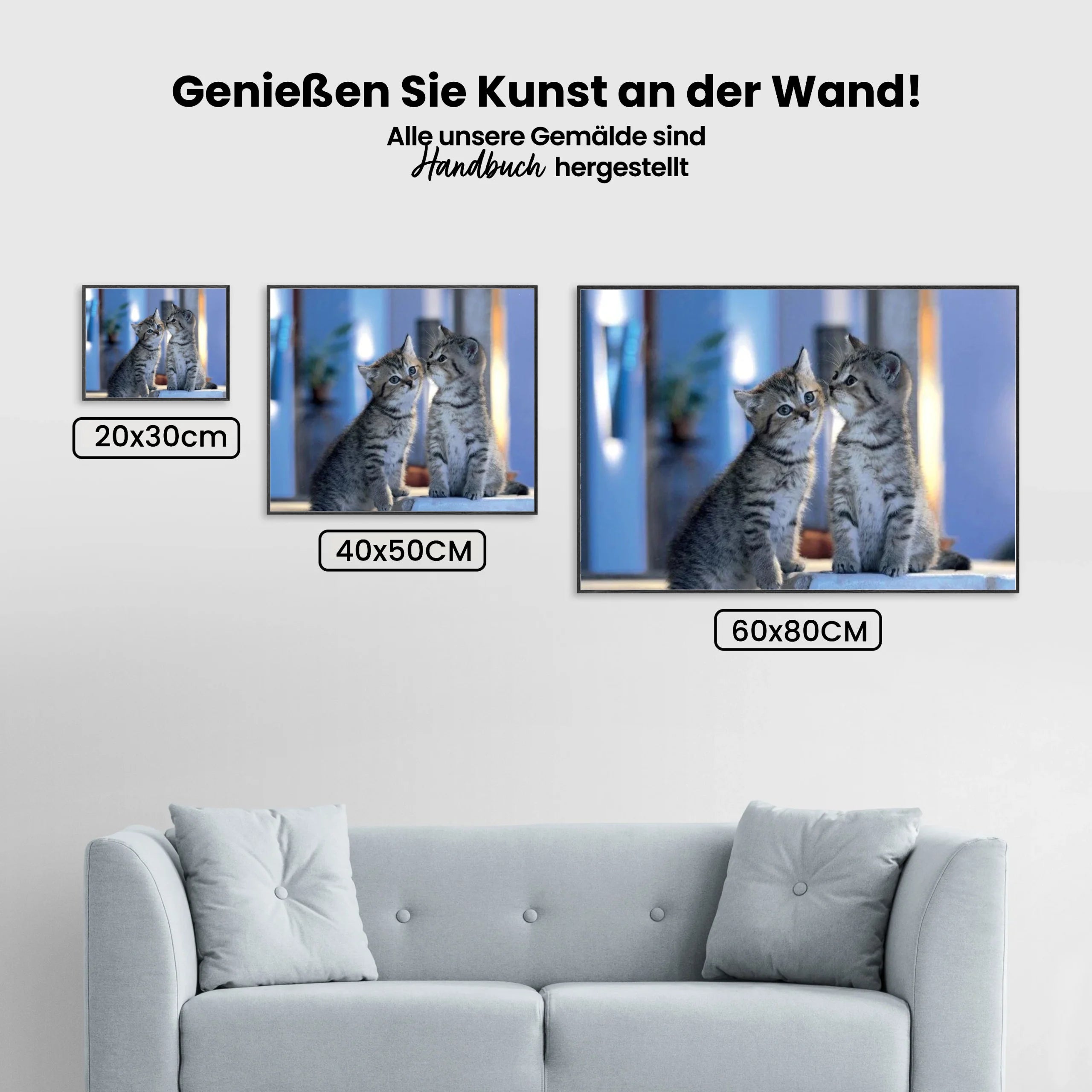 Malen nach Zahlen – Familie Katzen