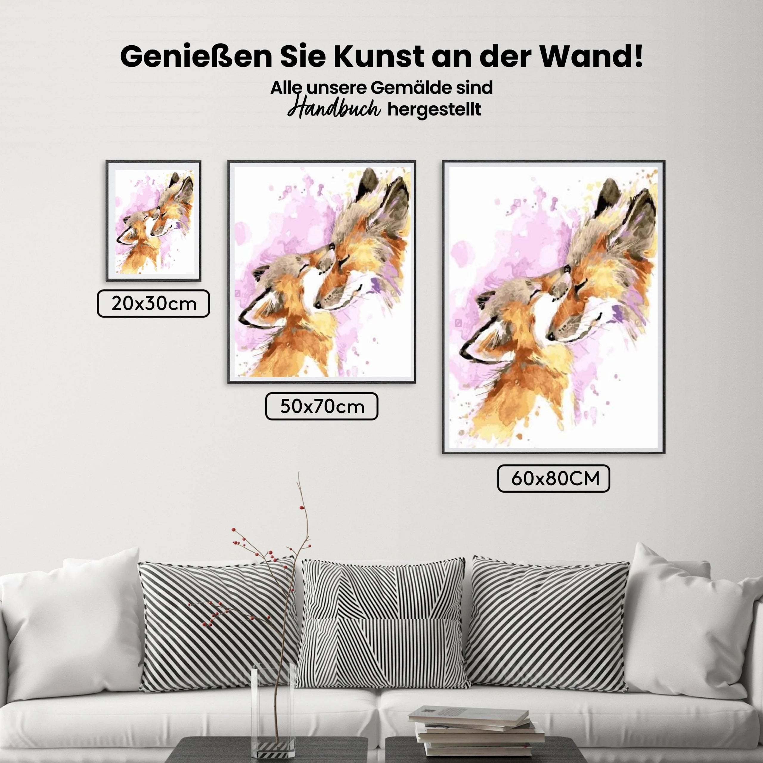 Malen nach Zahlen – Fuchs Mutterliebe
