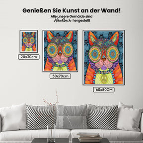 Malen nach Zahlen – Funky Cool Katze