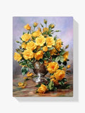 Malen nach Zahlen – Gelbe Blumen in Vase