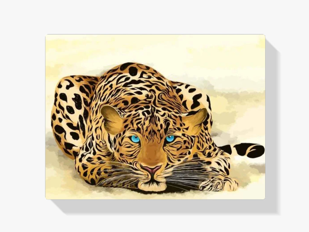 Malen nach Zahlen – Gepard mit blauen Augen