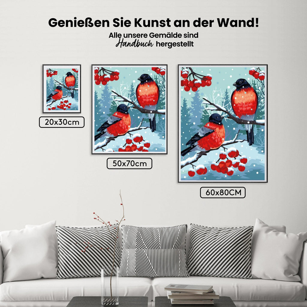 Malen nach Zahlen – Gimpel Vogel Weiß