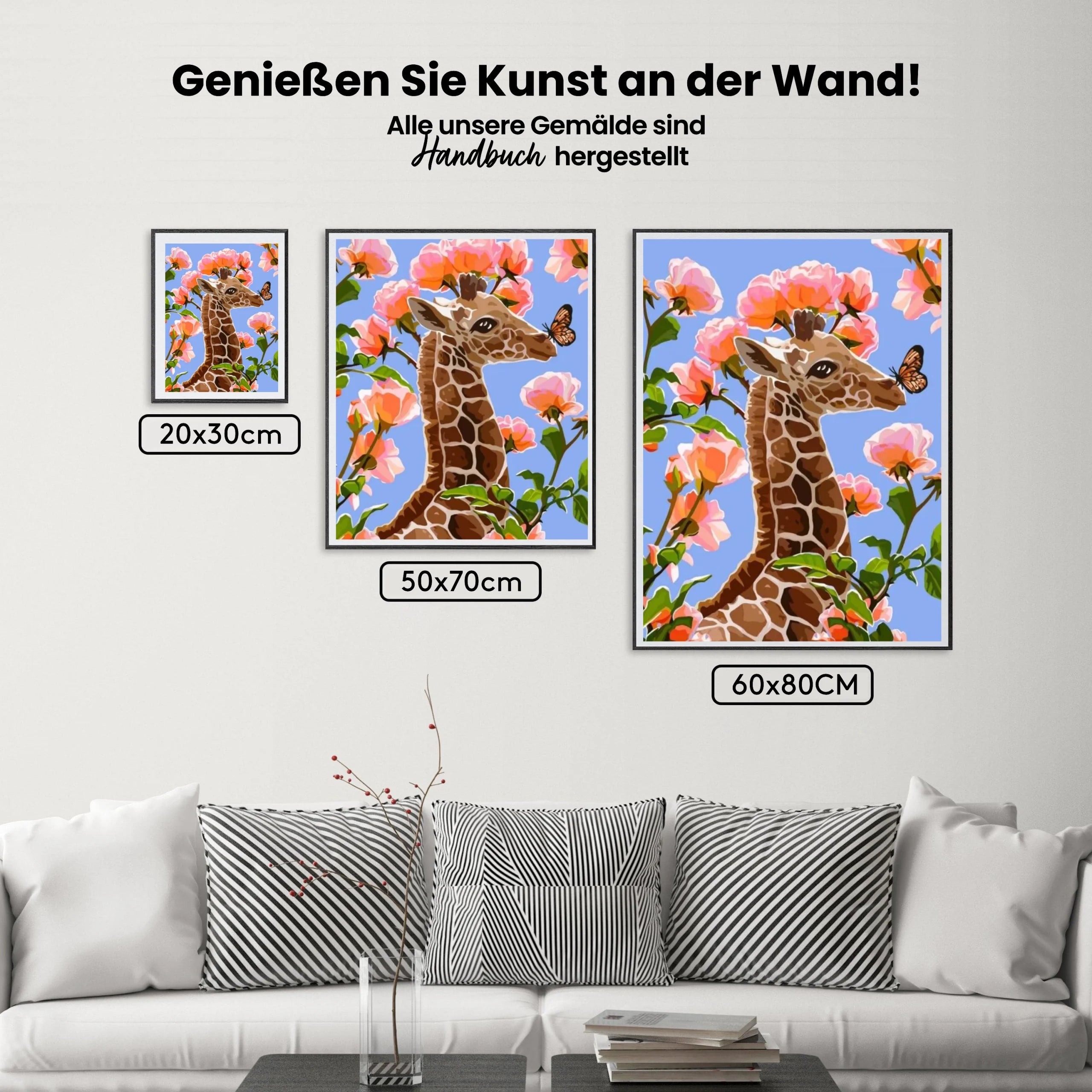 Malen nach Zahlen – Glückliche Giraffe