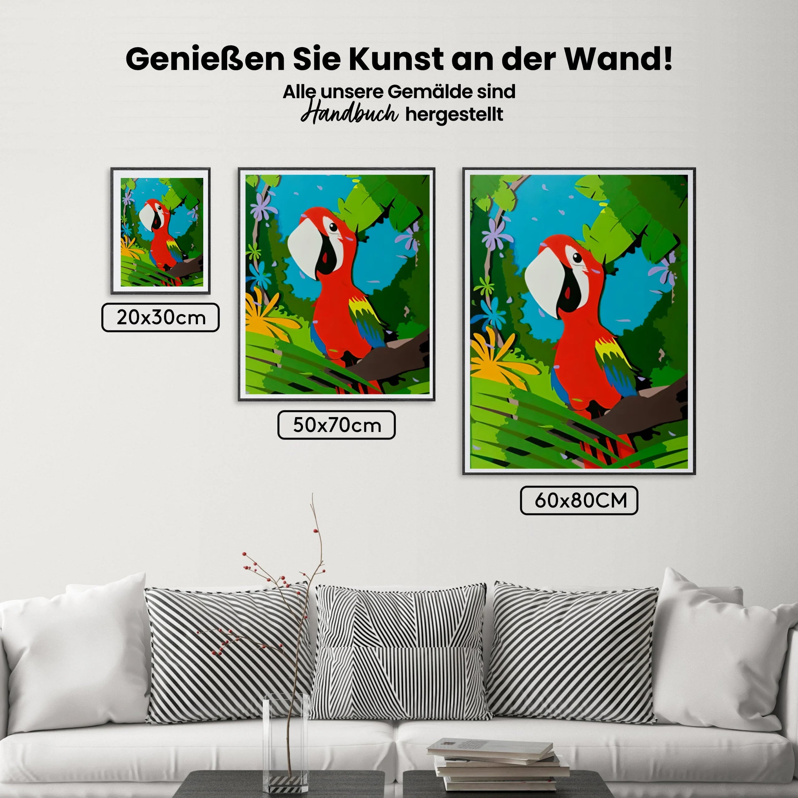 Malen nach Zahlen – Glücklicher Papagei