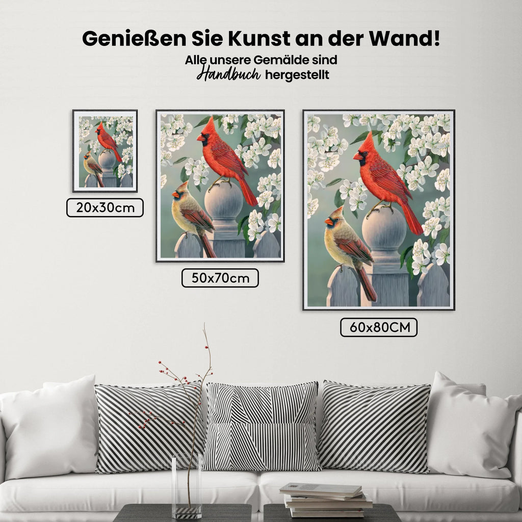 Malen nach Zahlen – Hinterhof Kardinal-Paar