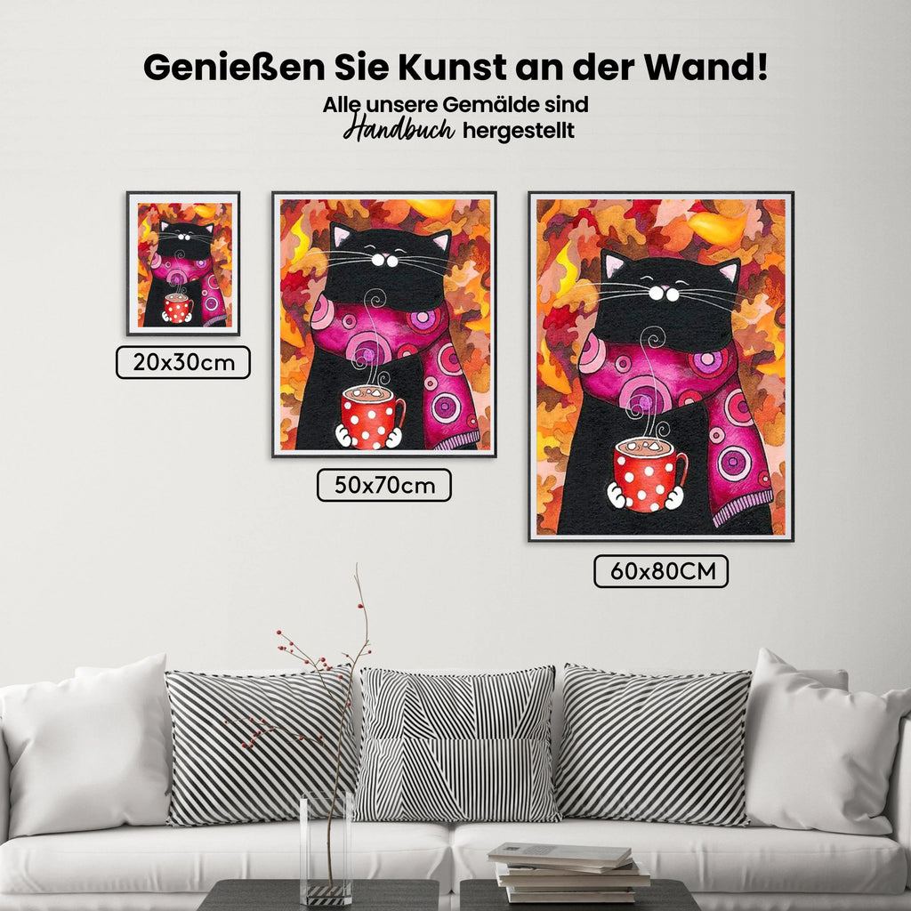 Malen nach Zahlen – Katze mit Marshmallows