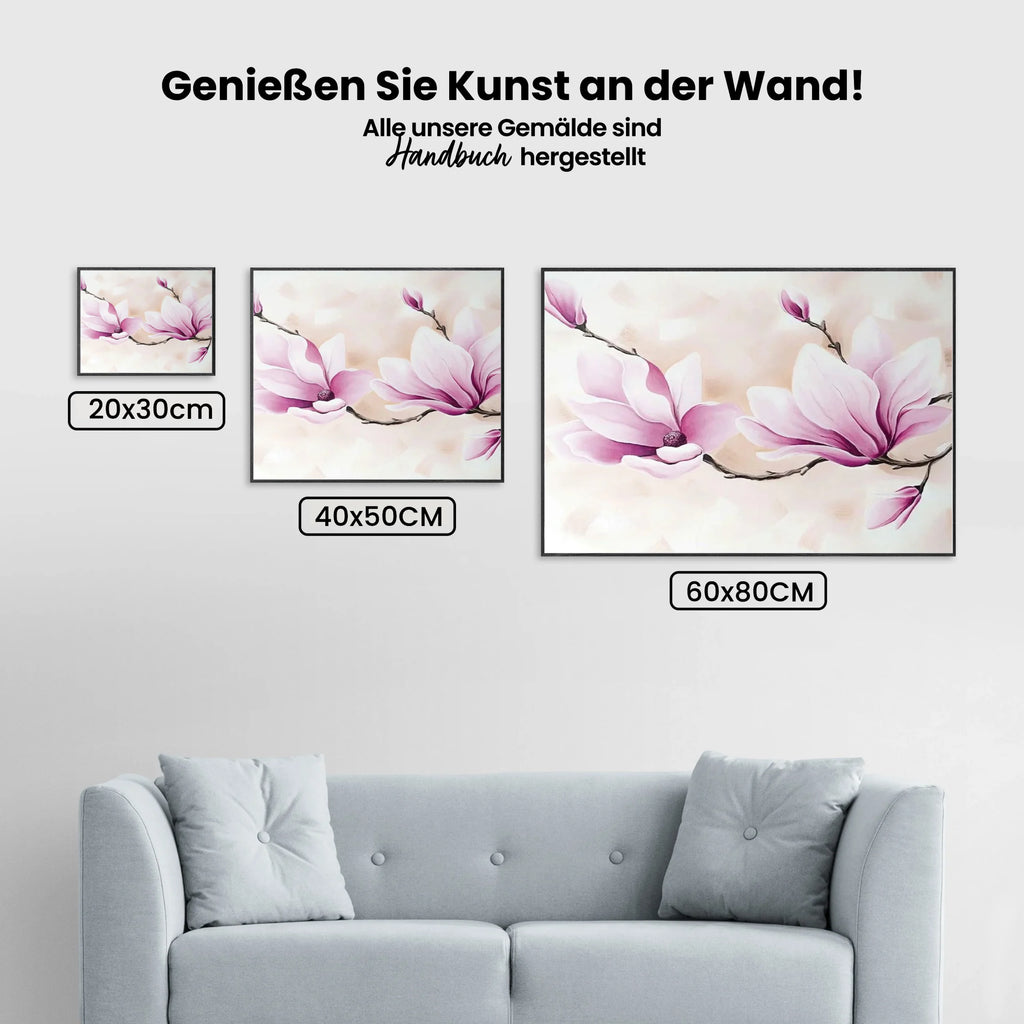 Malen nach Zahlen – Magnolienblüten