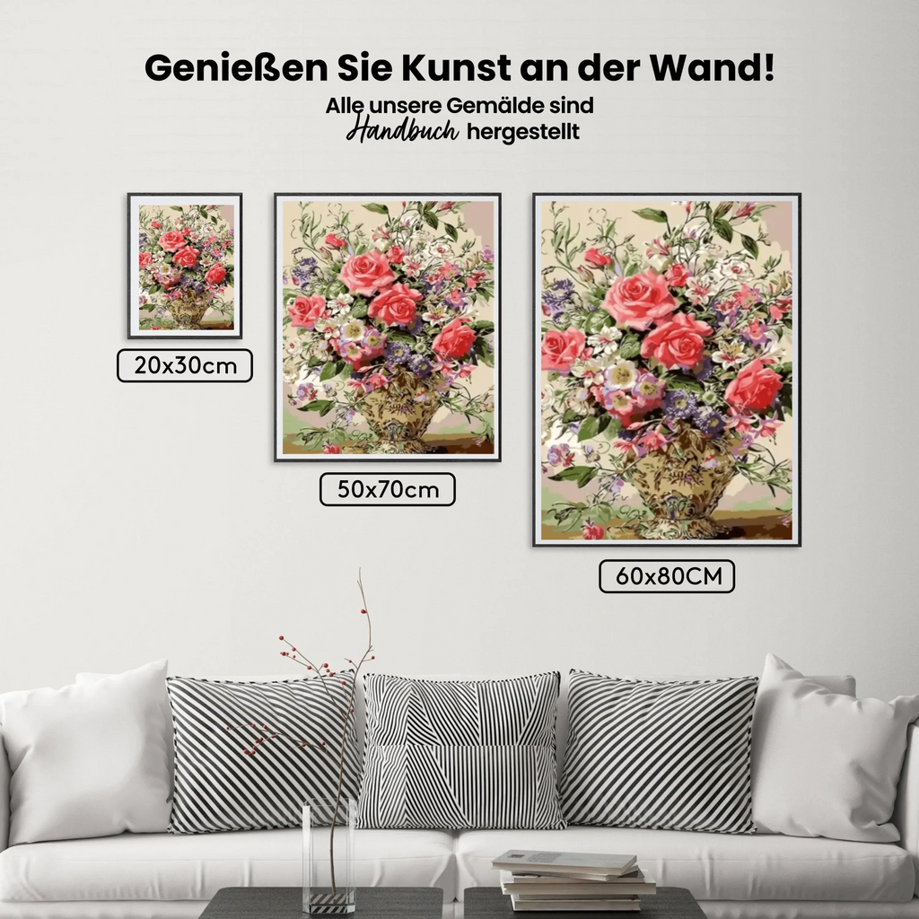 Malen nach Zahlen – Niedliche Blumen in der Vase