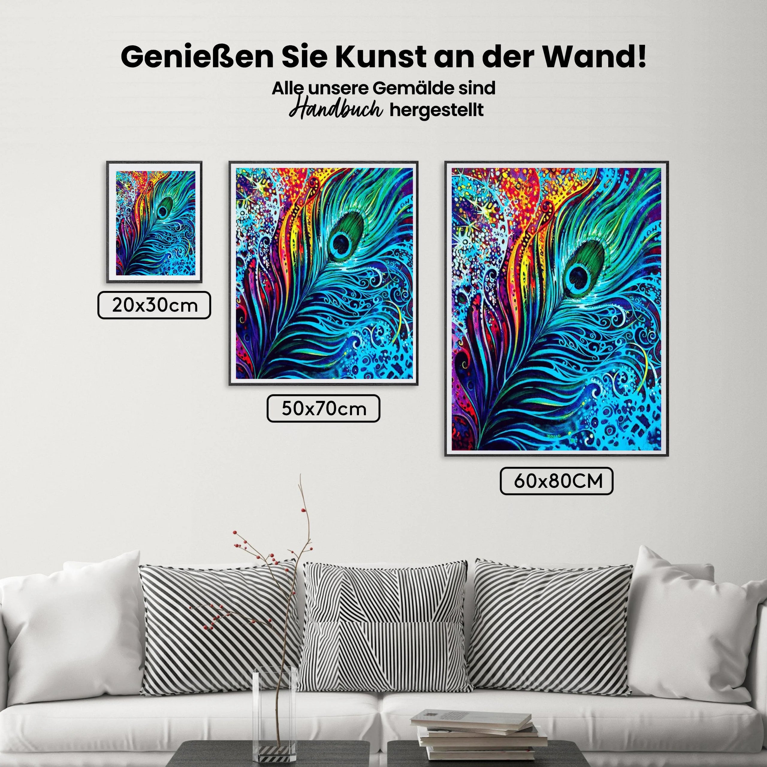 Malen nach Zahlen – Pfauenfeder