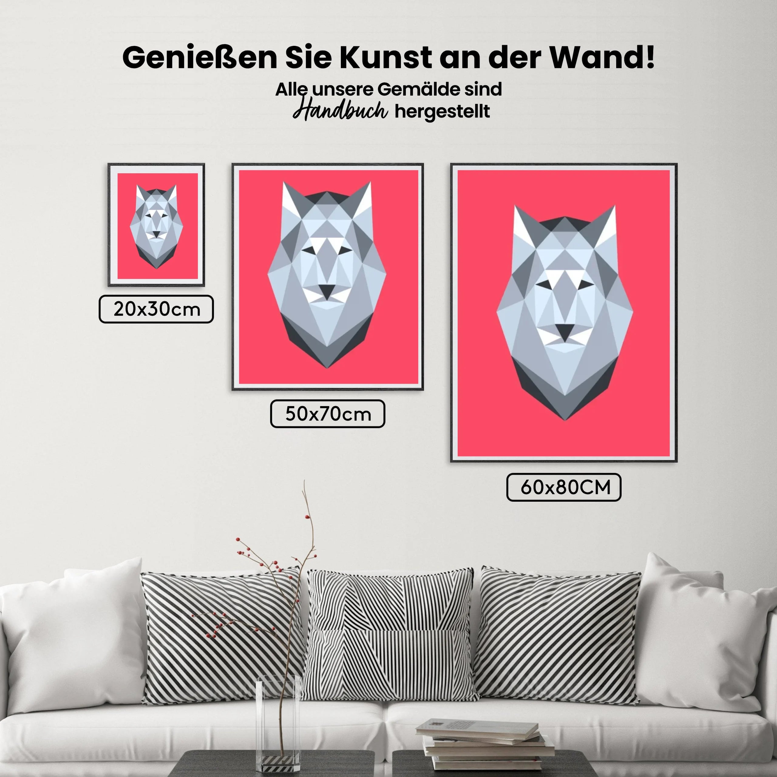 Malen nach Zahlen – Polygon Wolf