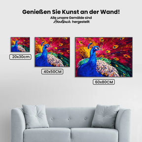 Malen nach Zahlen – Regenbogenpfau