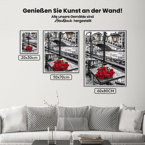 Malen nach Zahlen – Rosen in der Stadt