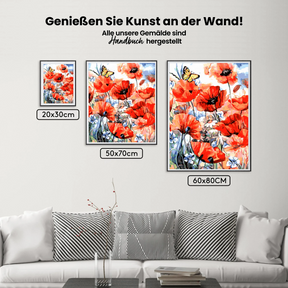 Malen nach Zahlen – Rosen in einem Feld