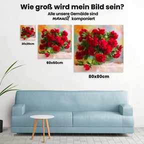 Malen nach Zahlen – Schöne rote Blumen