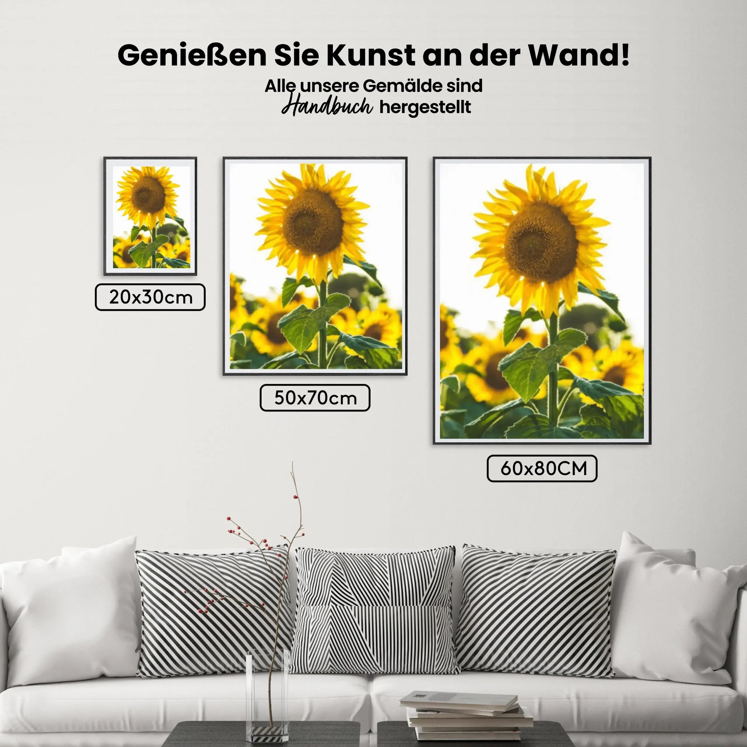 Malen nach Zahlen – Sonnenblume im Feld