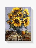 Malen nach Zahlen – Sonnenblumen in der Vase