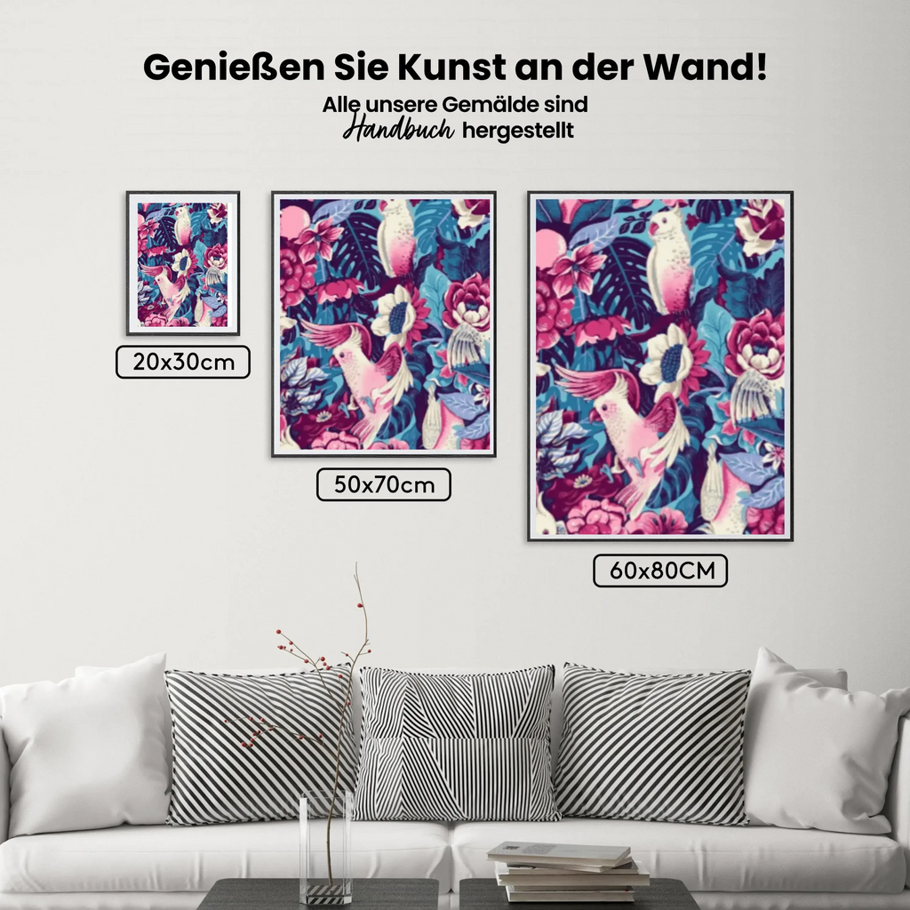 Malen nach Zahlen – Vögel und Blumen
