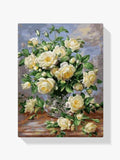 Malen nach Zahlen – Weiße Blumen in Vase
