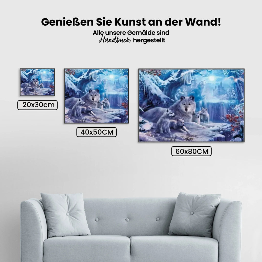Malen nach Zahlen – Winter Wolf