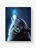 Malen nach Zahlen – Wolf mit Schmetterling
