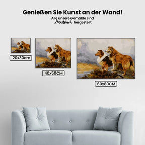 Malen nach Zahlen – Zwei schöne Hunde