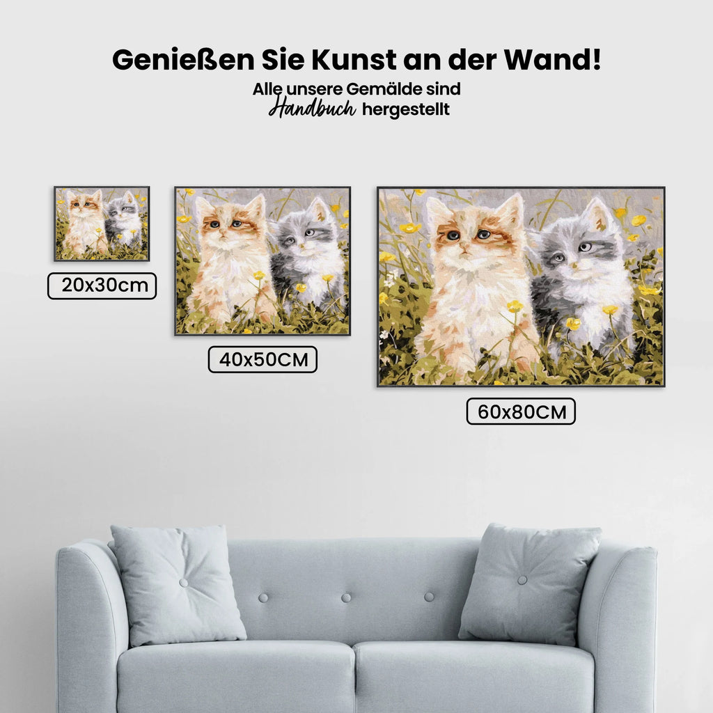 Malen nach Zahlen – Zwei sprechende Katzen