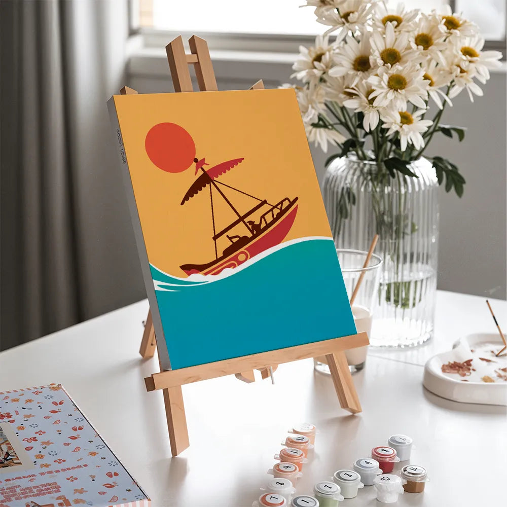 Malen nach Zahlen - 6 Mini-Gemälde | Enredo oceánico-Set