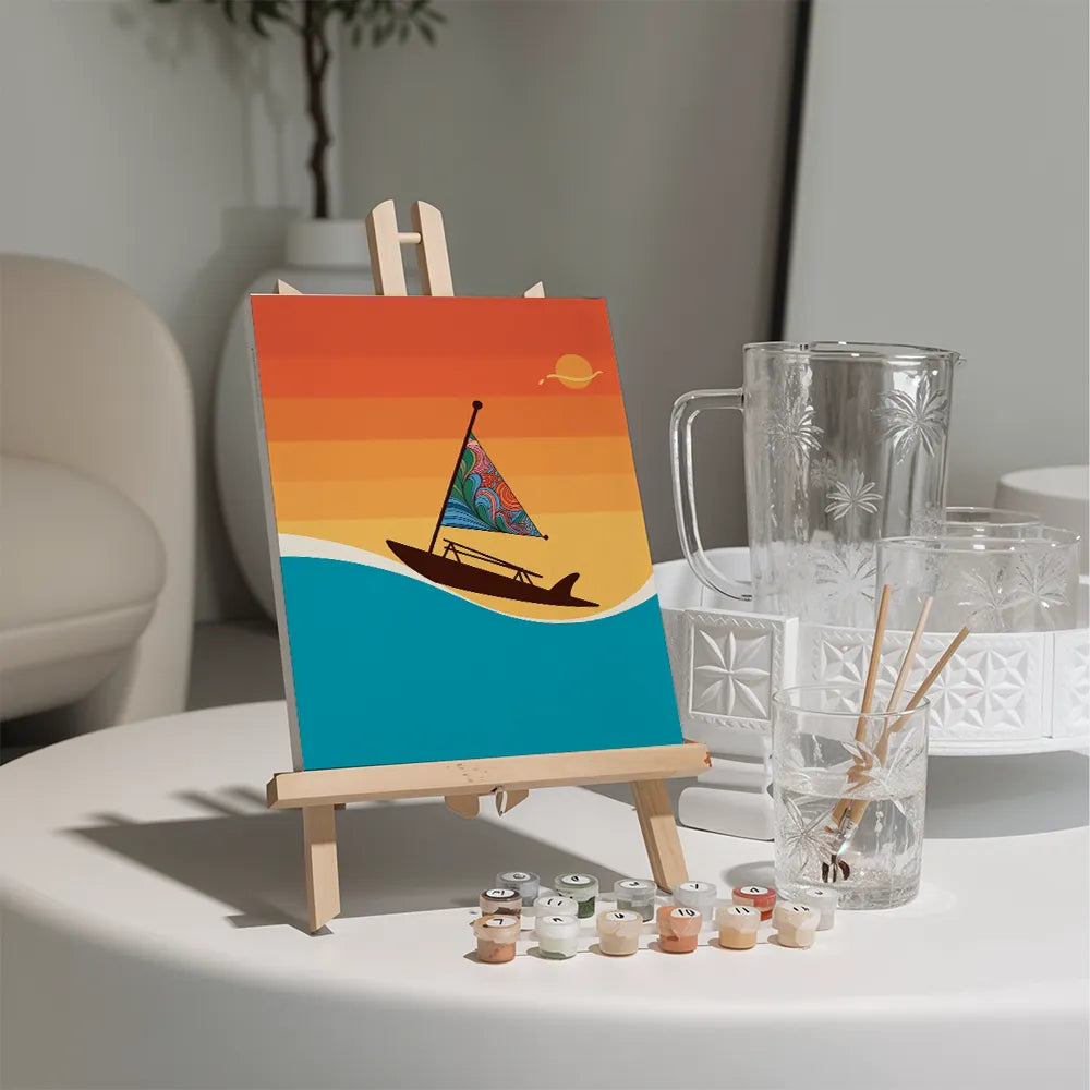 Malen nach Zahlen - 6 Mini-Gemälde | Enredo oceánico-Set