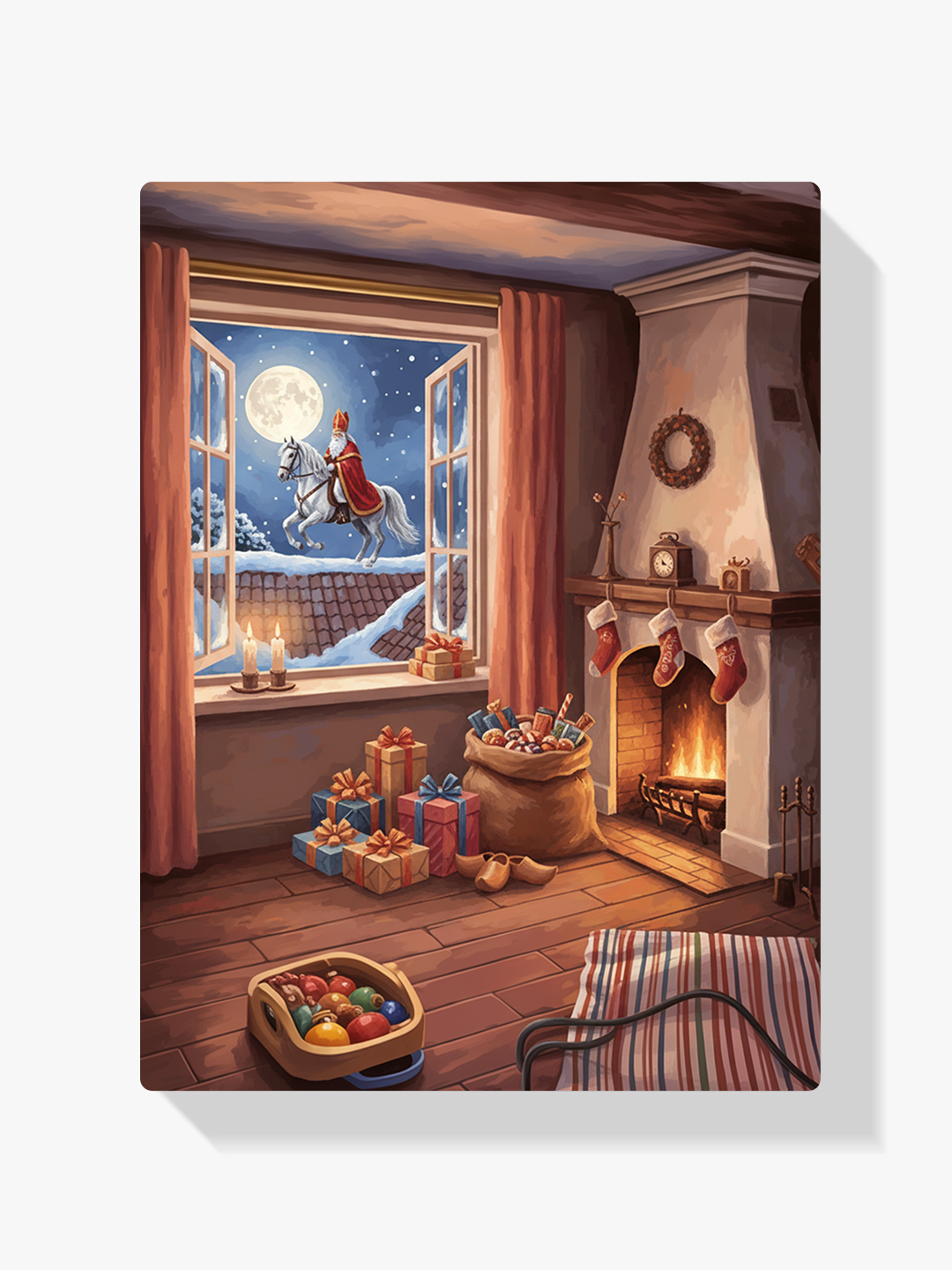 Malen nach Zahlen - Ankunft des Weihnachtsmanns