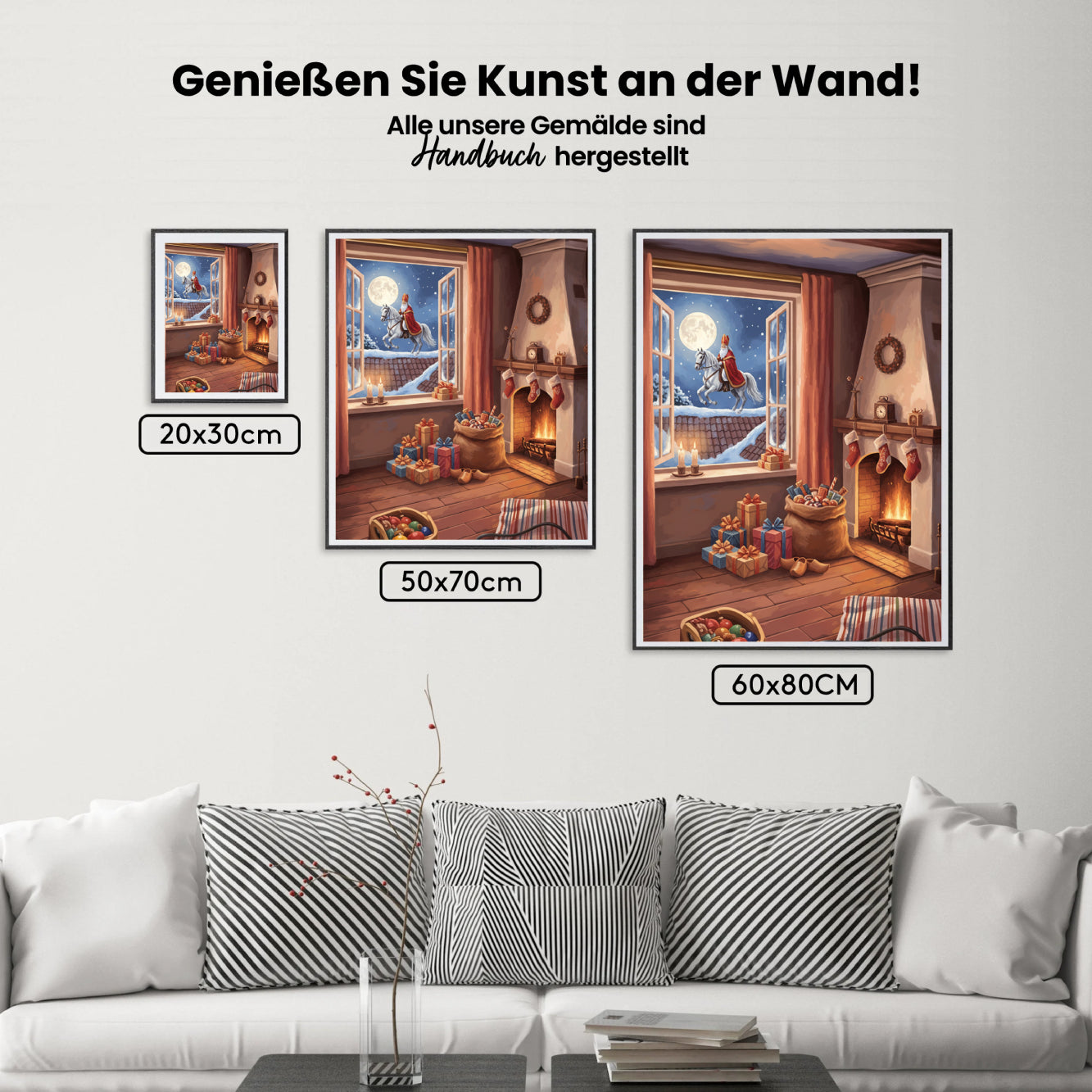 Malen nach Zahlen - Ankunft des Weihnachtsmanns