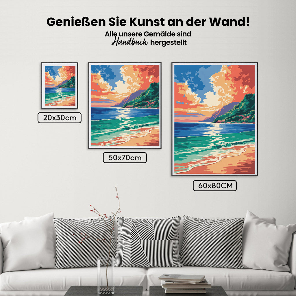Malen nach Zahlen - Azurblaue Hitzewelle