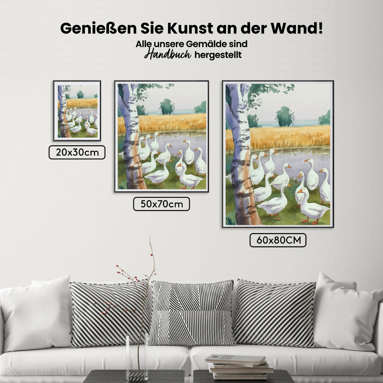 Malen nach Zahlen - Bauernhof Gans