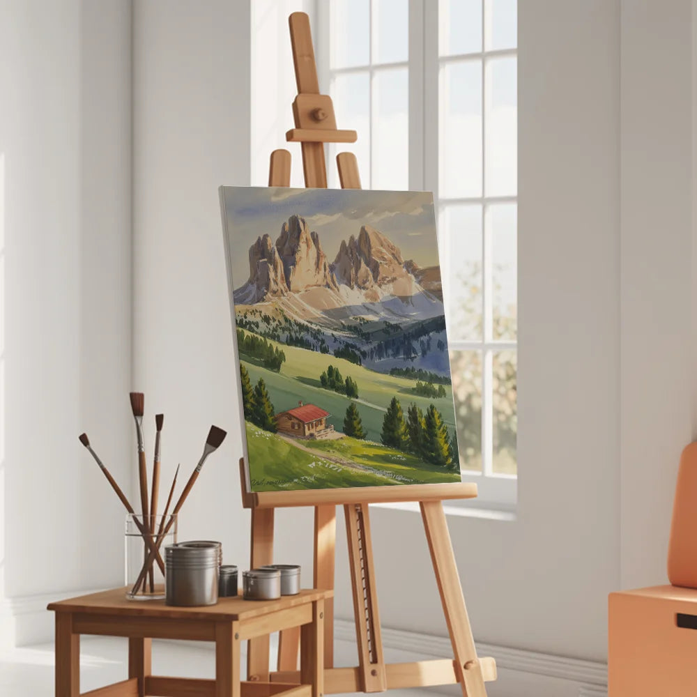 Malen nach Zahlen - Berglandschaft
