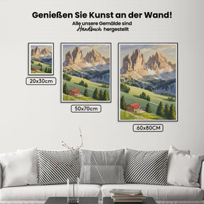 Malen nach Zahlen - Berglandschaft