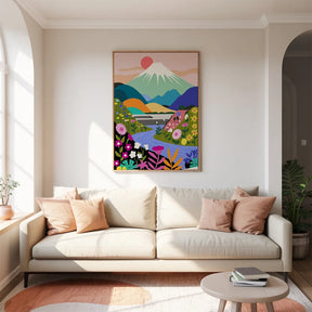 Malen nach Zahlen - Berglandschaft mit Wildblumensee