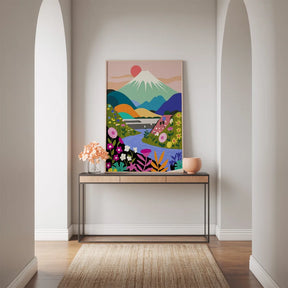 Malen nach Zahlen - Berglandschaft mit Wildblumensee