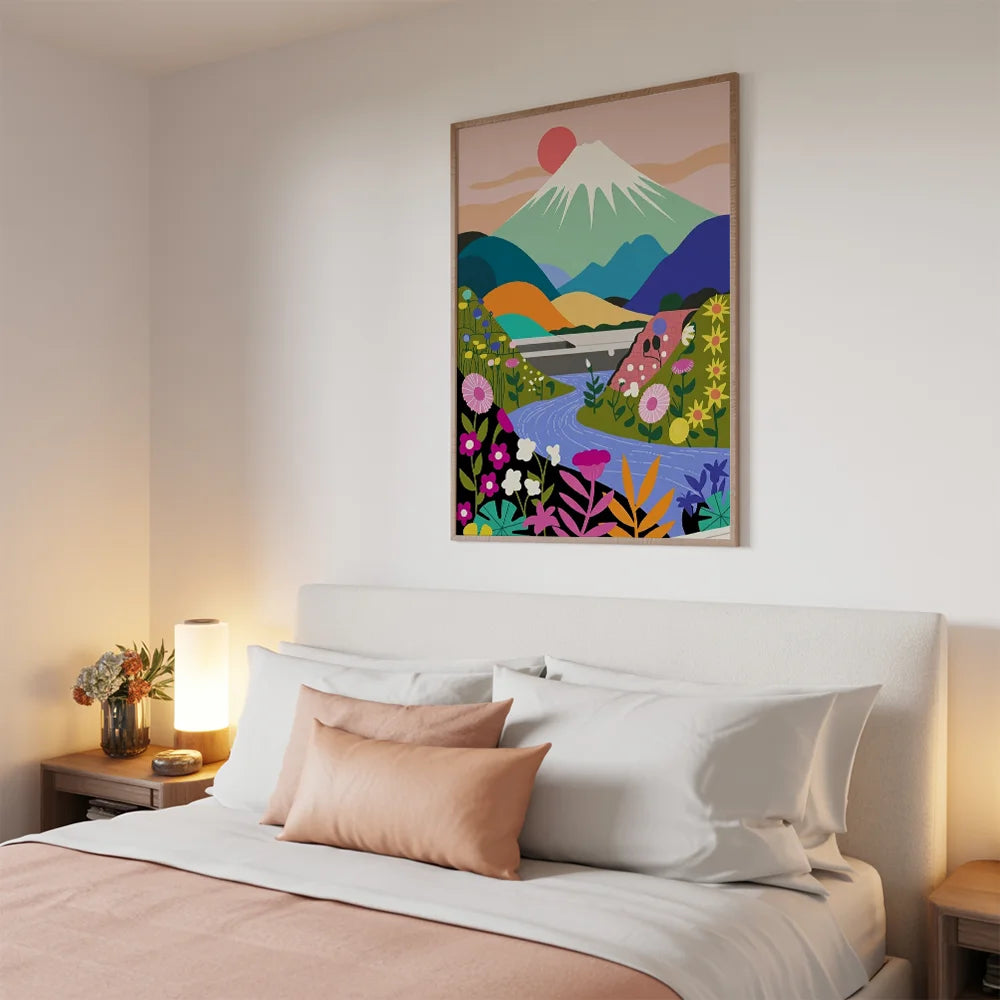 Malen nach Zahlen - Berglandschaft mit Wildblumensee