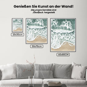 Malen nach Zahlen - Blaue Strandwellen Küste