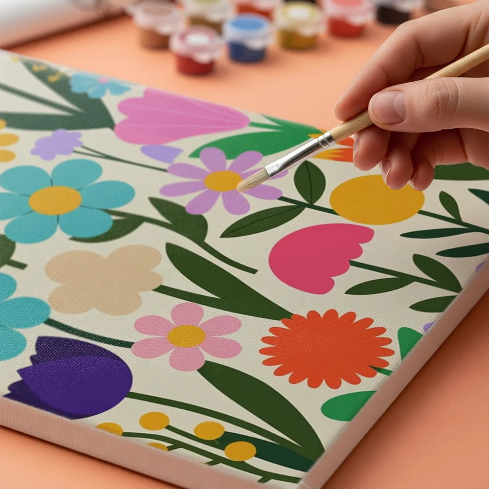 Malen nach Zahlen - Boho-Blumen-Botanik