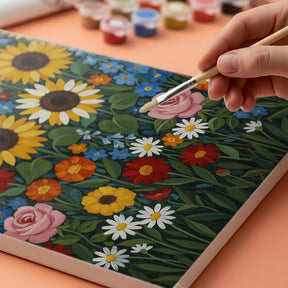 Malen nach Zahlen - Boho-Blumenmuster
