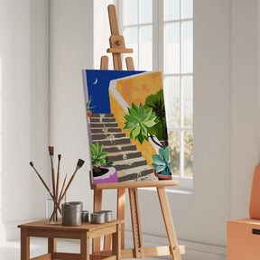 Malen nach Zahlen - Boho-Illustration Botanisch