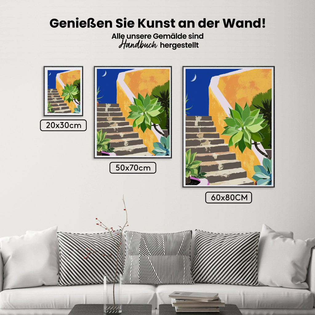Malen nach Zahlen - Boho-Illustration Botanisch