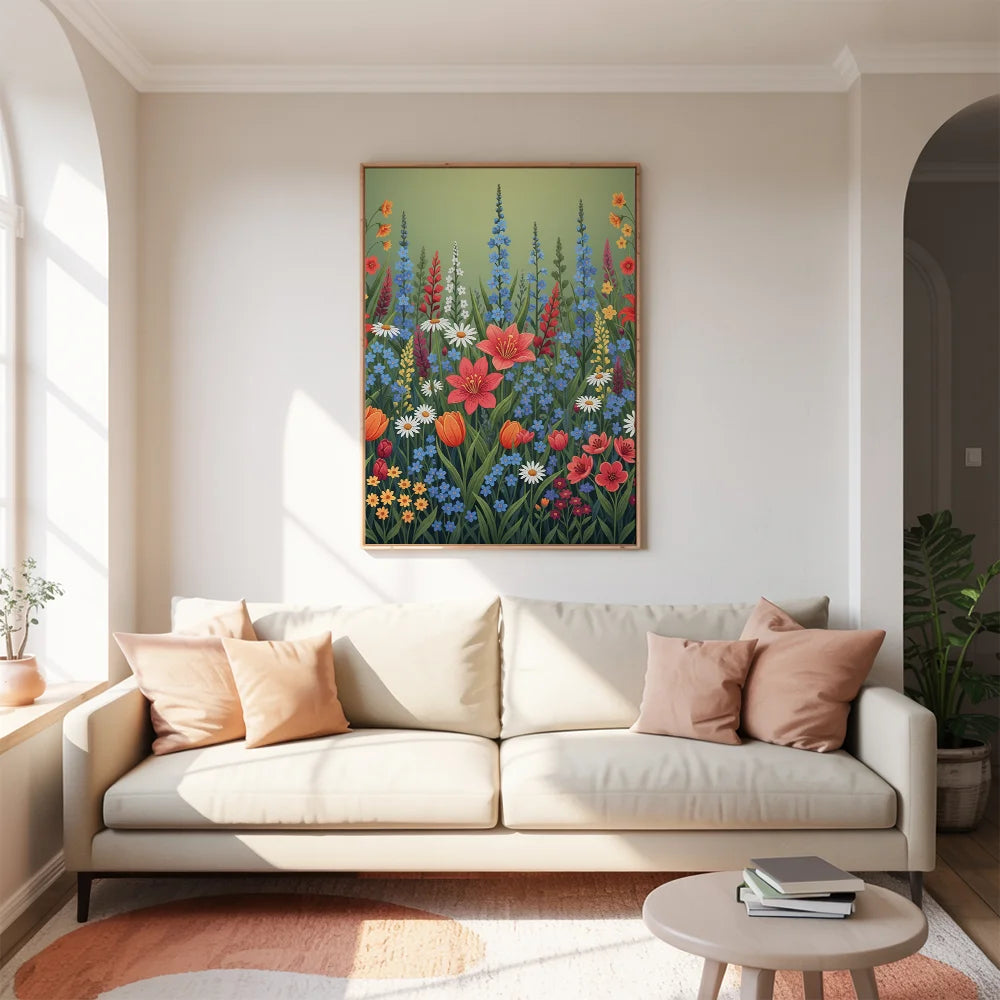 Malen nach Zahlen - Bunte Wildblume