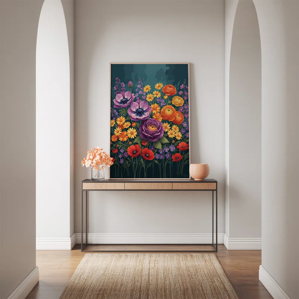 Malen nach Zahlen - Bunte Wildblume