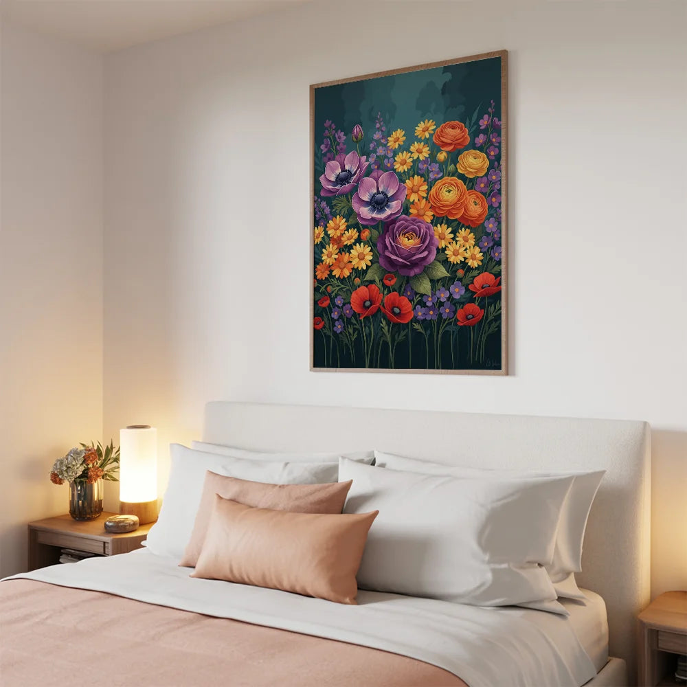 Malen nach Zahlen - Bunte Wildblume