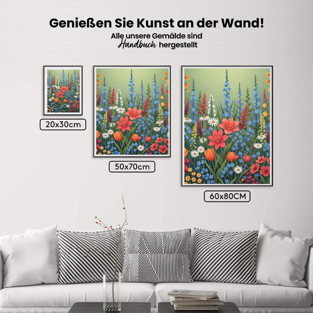 Malen nach Zahlen - Bunte Wildblume