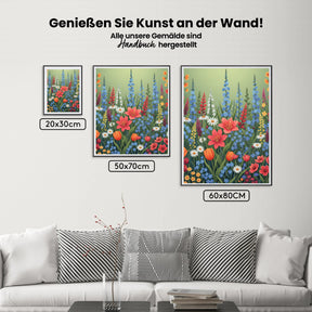 Malen nach Zahlen - Bunte Wildblume
